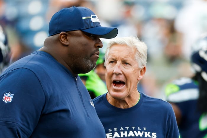 Clint Hurtt with Pete Carroll